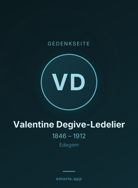 Gedenkportrait von Valentine Degive-Ledelier