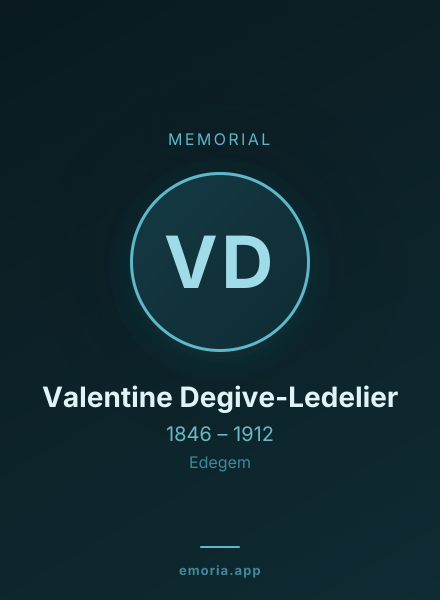 Memorial portrait of Valentine Degive-Ledelier