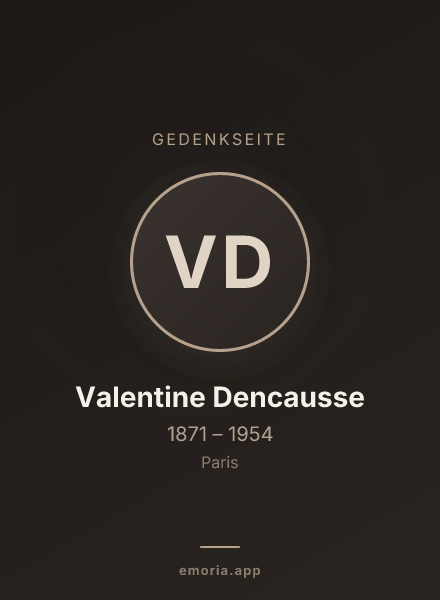 Gedenkportrait von Valentine Dencausse