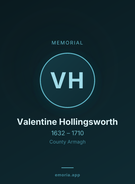 Memorial portrait of Valentine Hollingsworth