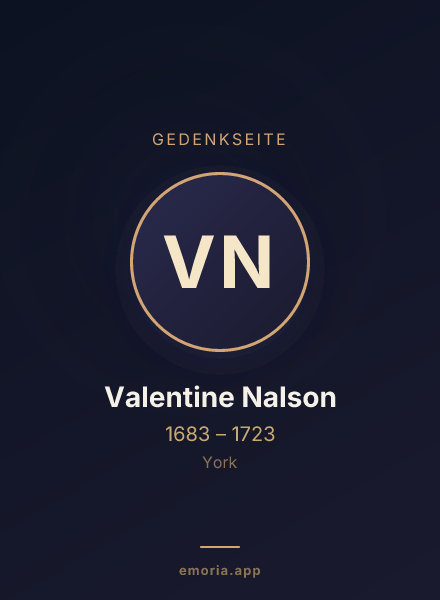 Gedenkportrait von Valentine Nalson