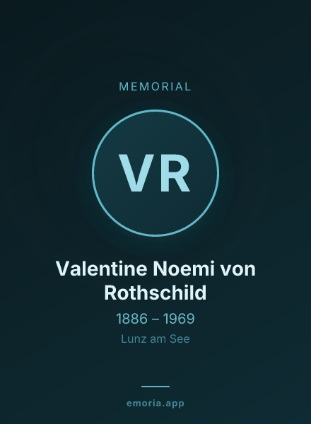 Memorial portrait of Valentine Noemi von Rothschild