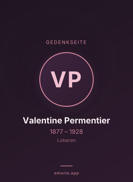 Gedenkportrait von Valentine Permentier