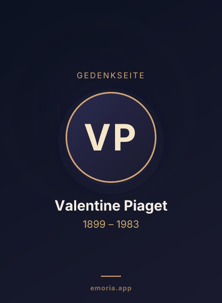 Gedenkportrait von Valentine Piaget
