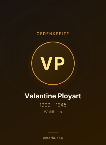 Gedenkportrait von Valentine Ployart