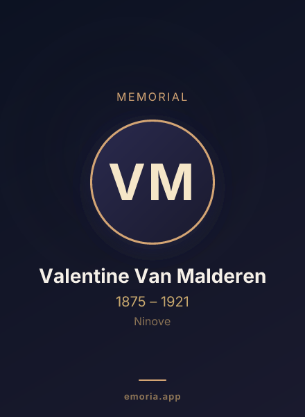 Memorial portrait of Valentine Van Malderen