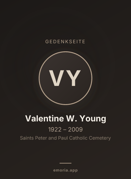 Gedenkportrait von Valentine W. Young