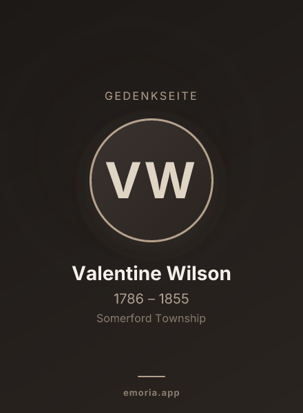 Gedenkportrait von Valentine Wilson