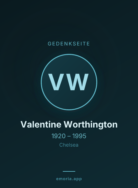 Gedenkportrait von Valentine Worthington