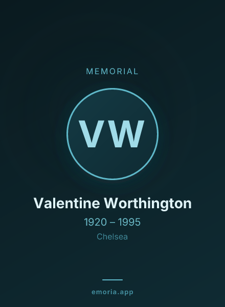 Memorial portrait of Valentine Worthington