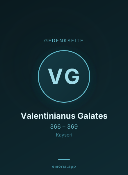 Gedenkportrait von Valentinianus Galates