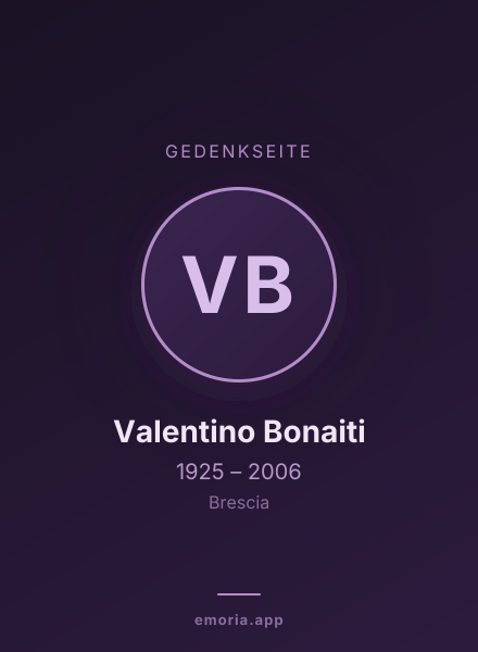 Gedenkportrait von Valentino Bonaiti