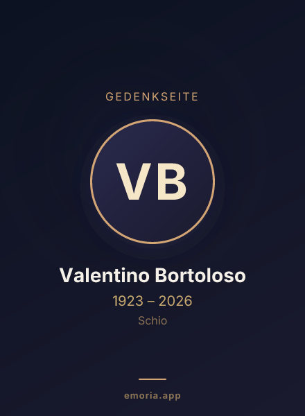 Gedenkportrait von Valentino Bortoloso