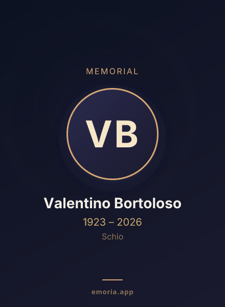 Memorial portrait of Valentino Bortoloso
