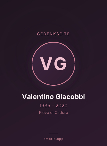 Gedenkportrait von Valentino Giacobbi