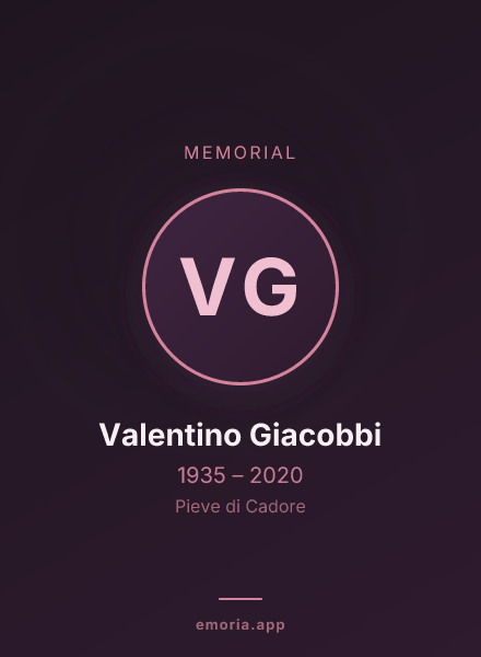Memorial portrait of Valentino Giacobbi