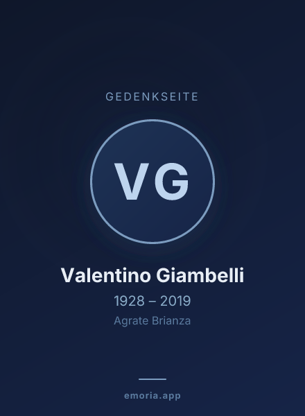 Gedenkportrait von Valentino Giambelli
