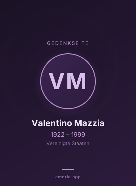 Gedenkportrait von Valentino Mazzia