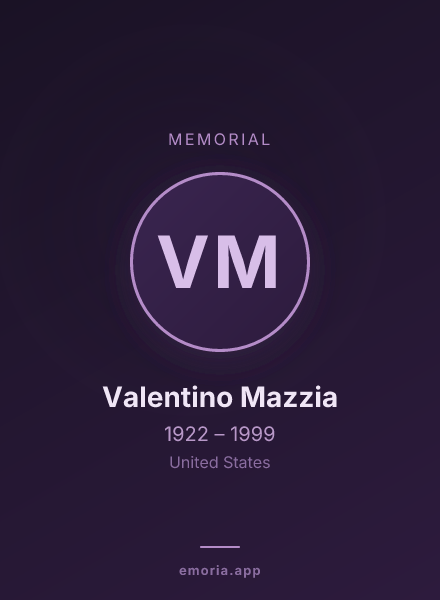 Memorial portrait of Valentino Mazzia