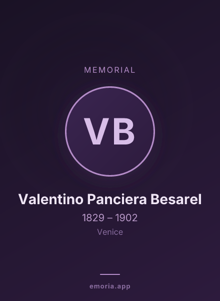 Memorial portrait of Valentino Panciera Besarel
