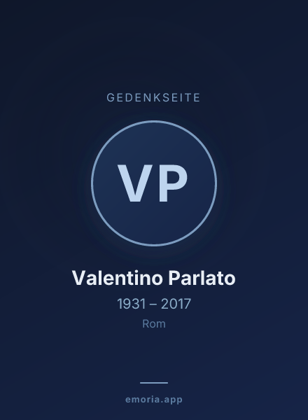 Gedenkportrait von Valentino Parlato