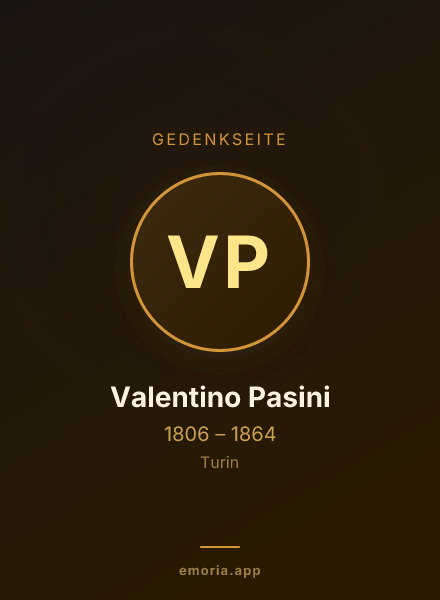 Gedenkportrait von Valentino Pasini