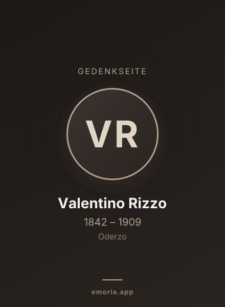 Gedenkportrait von Valentino Rizzo