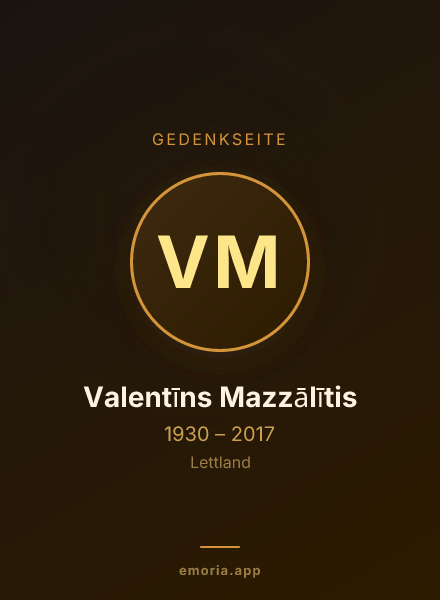 Gedenkportrait von Valentīns Mazzālītis
