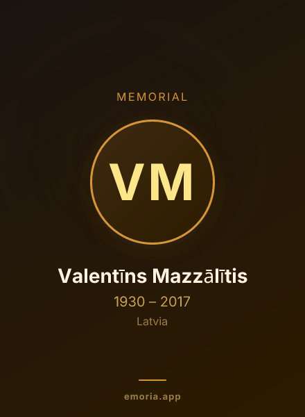 Memorial portrait of Valentīns Mazzālītis