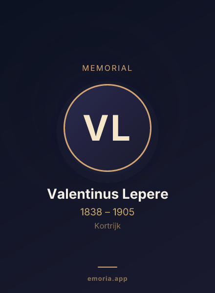 Memorial portrait of Valentinus Lepere
