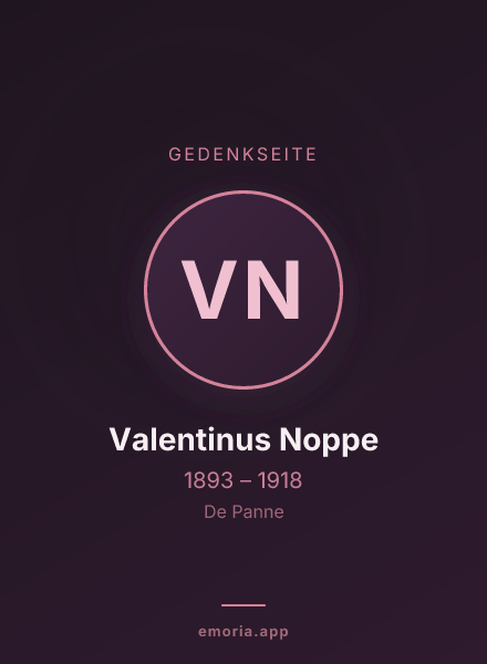 Gedenkportrait von Valentinus Noppe