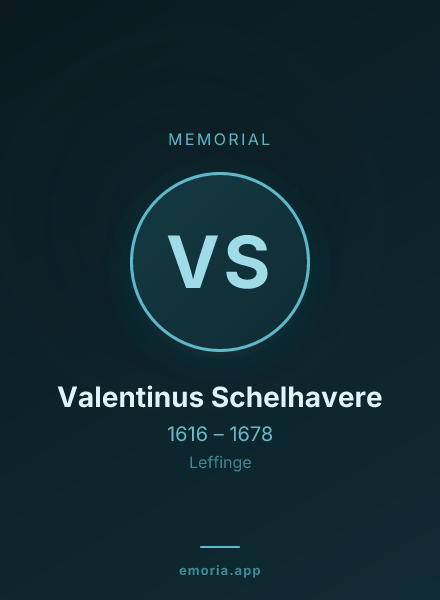 Memorial portrait of Valentinus Schelhavere