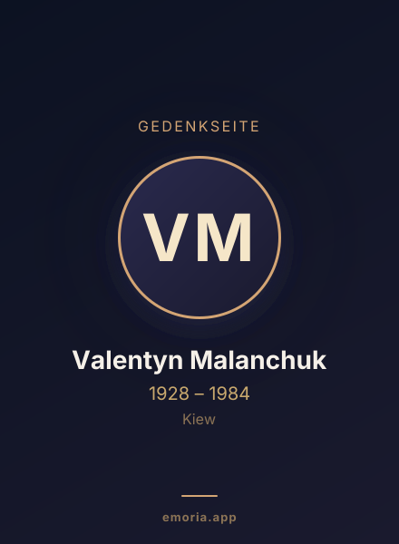 Gedenkportrait von Valentyn Malanchuk