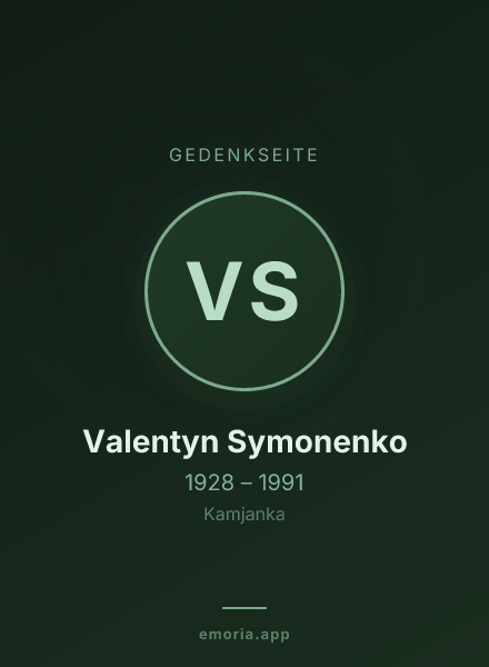 Gedenkportrait von Valentyn Symonenko