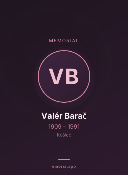 Memorial portrait of Valér Barač