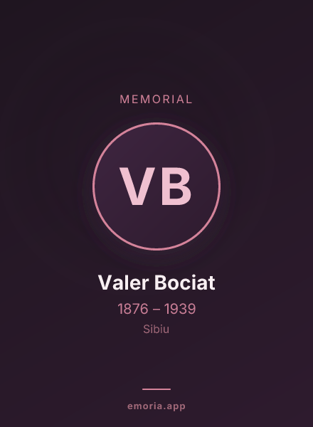 Memorial portrait of Valer Bociat