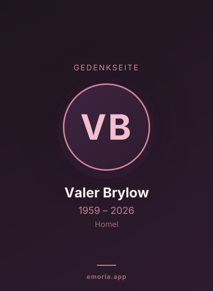 Gedenkportrait von Valer Brylow