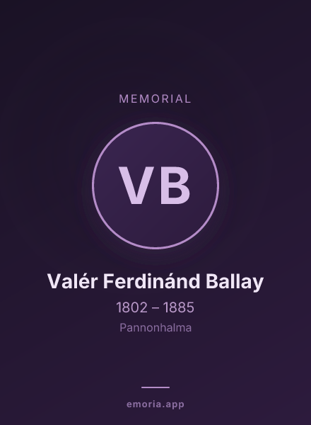 Memorial portrait of Valér Ferdinánd Ballay