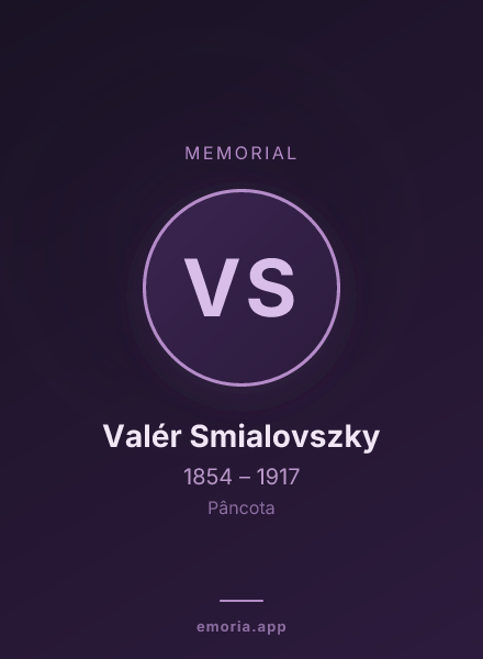 Memorial portrait of Valér Smialovszky