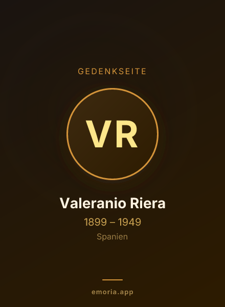 Gedenkportrait von Valeranio Riera
