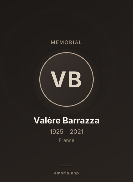 Memorial portrait of Valère Barrazza