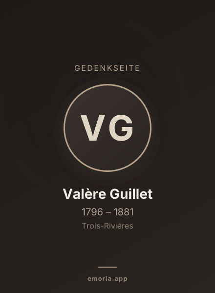 Gedenkportrait von Valère Guillet