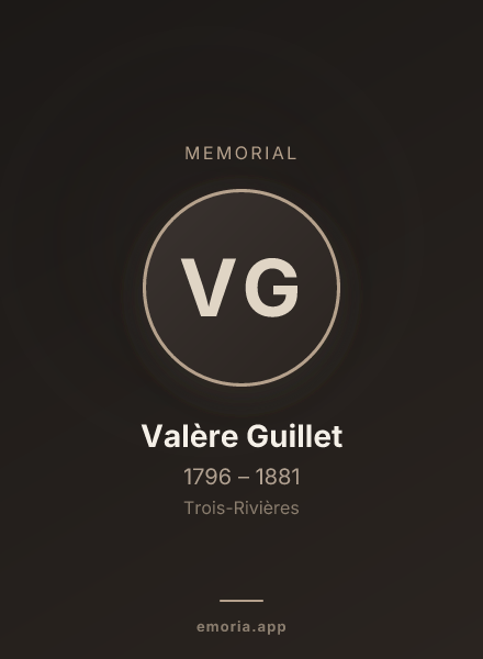 Memorial portrait of Valère Guillet