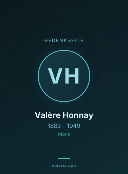 Gedenkportrait von Valère Honnay
