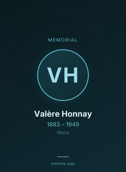 Memorial portrait of Valère Honnay