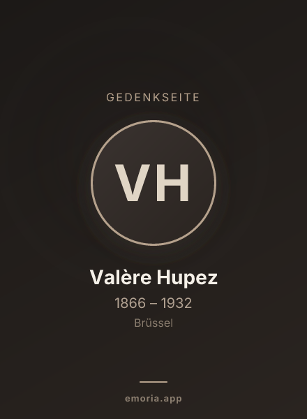 Gedenkportrait von Valère Hupez