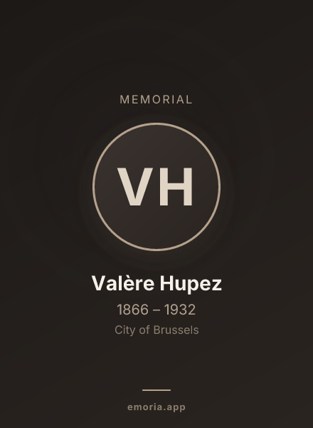 Memorial portrait of Valère Hupez