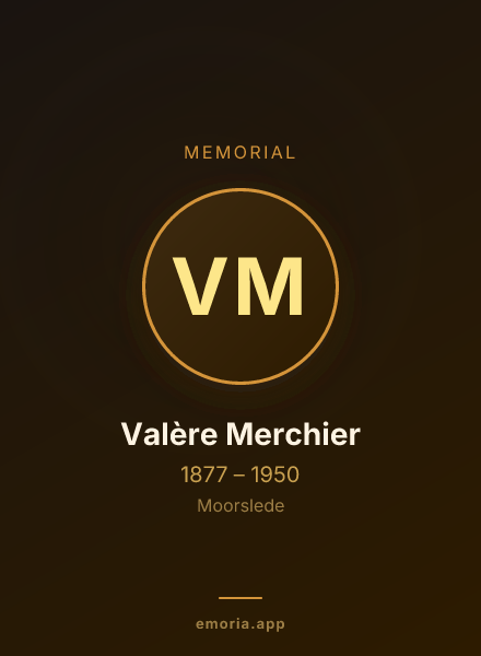 Memorial portrait of Valère Merchier