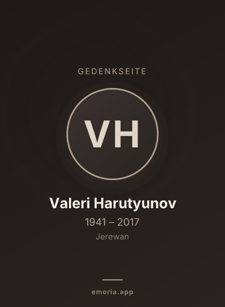 Gedenkportrait von Valeri Harutyunov