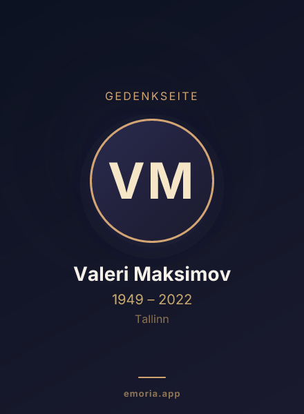 Gedenkportrait von Valeri Maksimov
